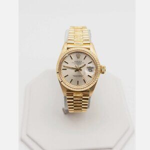 ROLEX DATEJUST PRESIDENT 18k Yellow Gold Ladies Watch
